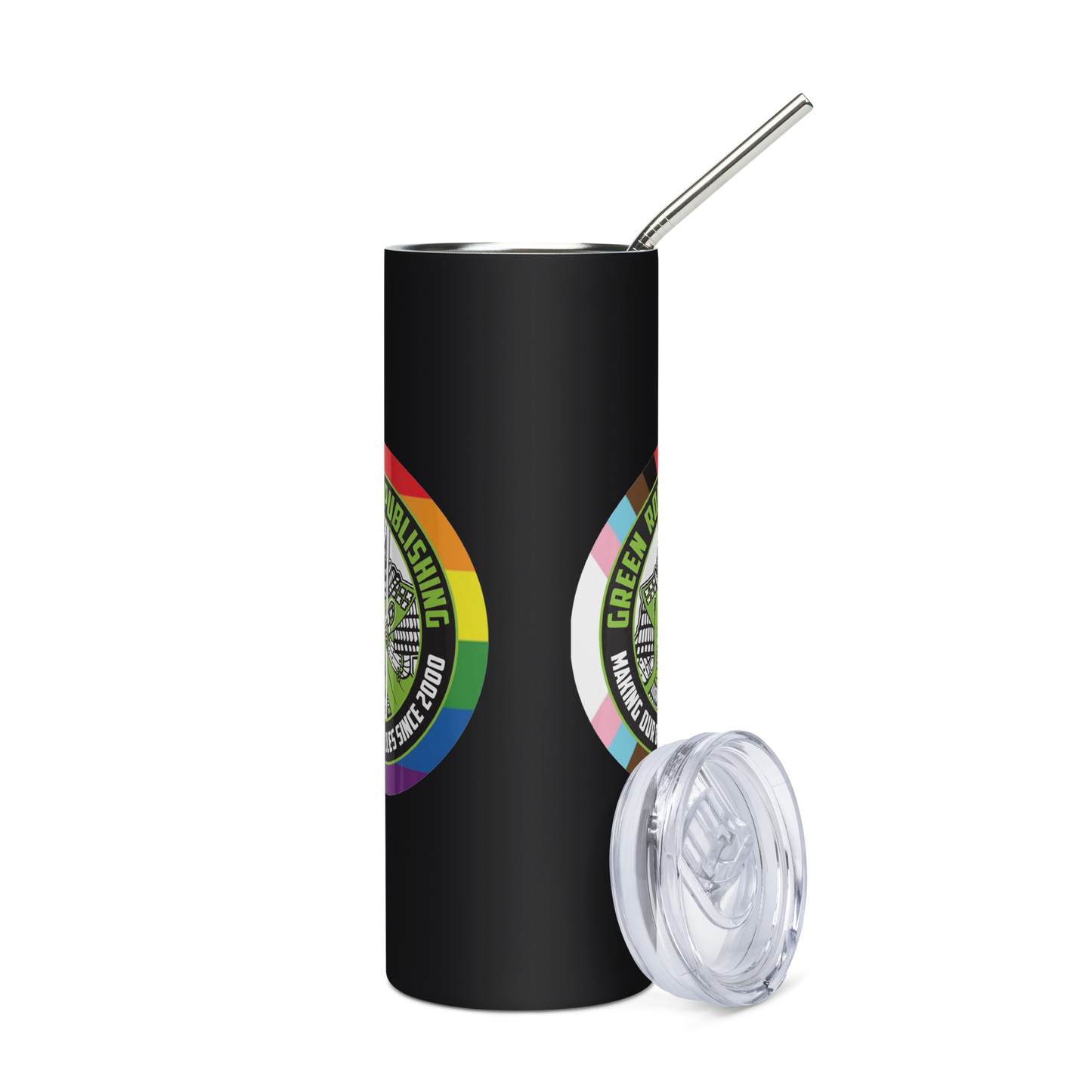 Ronin Pride Stainless Steel Tumbler with Metal Straw