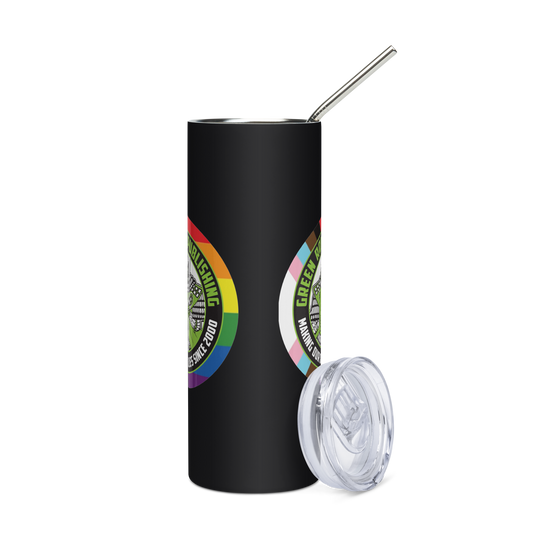 Ronin Pride Stainless Steel Tumbler with Metal Straw