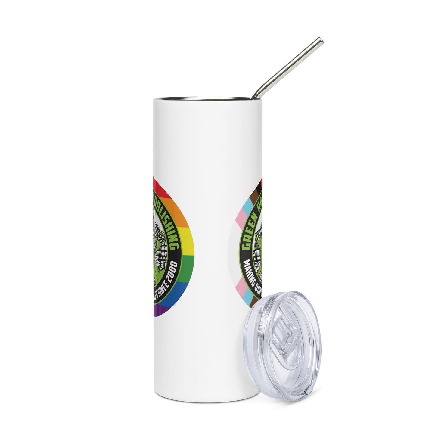 Ronin Pride Stainless Steel Tumbler with Metal Straw