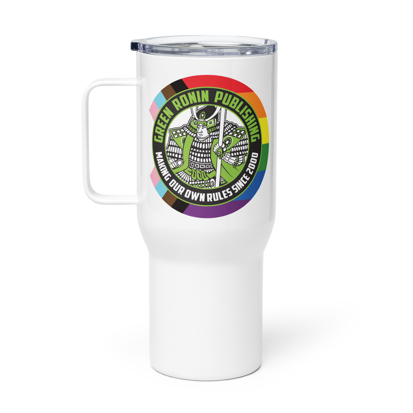 Ronin Pride travel mug with handle