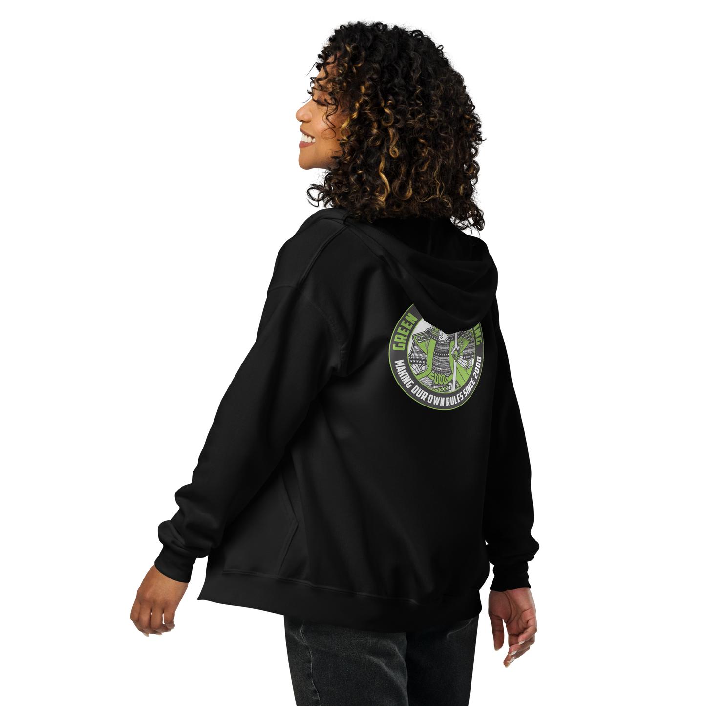 Green Ronin Logo (back placement) unisex heavy blend zip hoodie