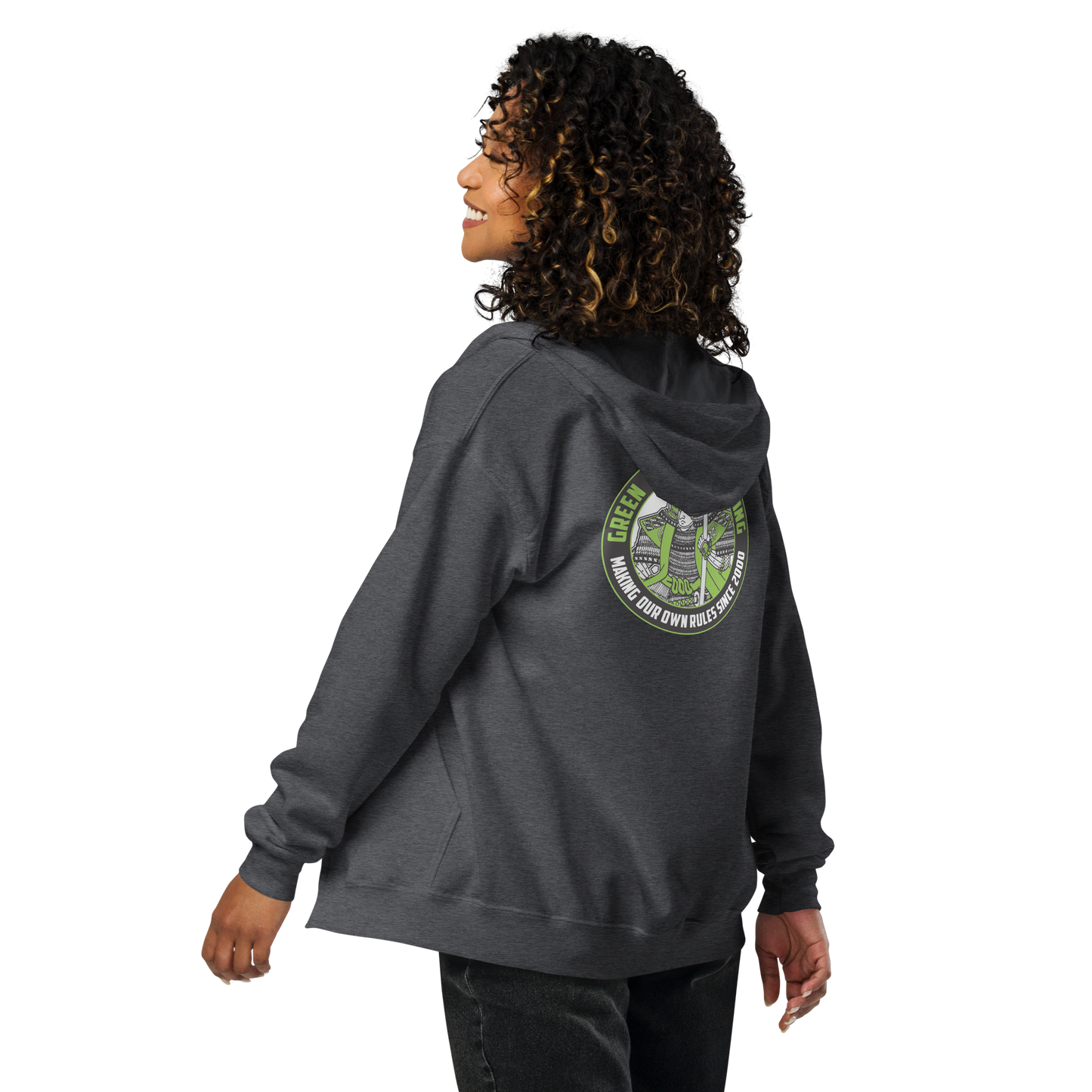 Green Ronin Logo (back placement) unisex heavy blend zip hoodie