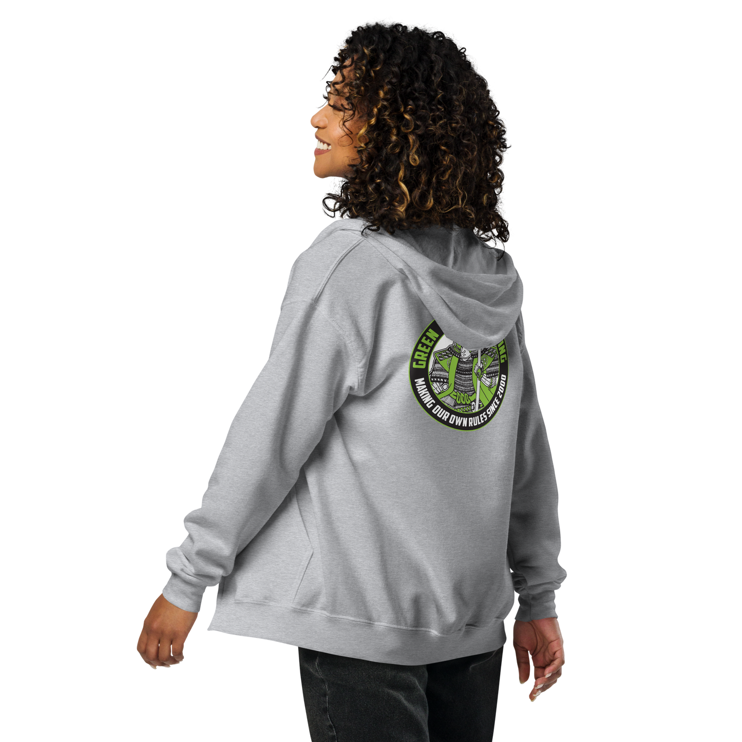 Green Ronin Logo (back placement) unisex heavy blend zip hoodie