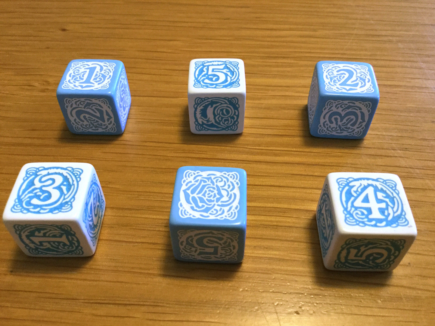 Blue Rose Dice Set