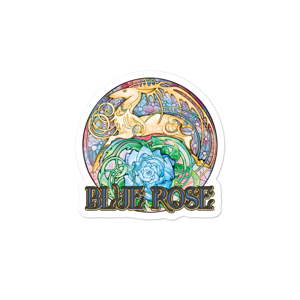 Blue Rose kiss-cut sticker