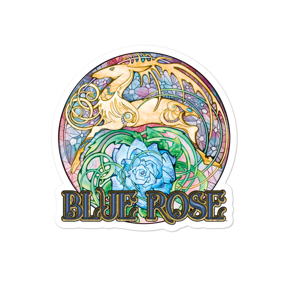 Blue Rose kiss-cut sticker