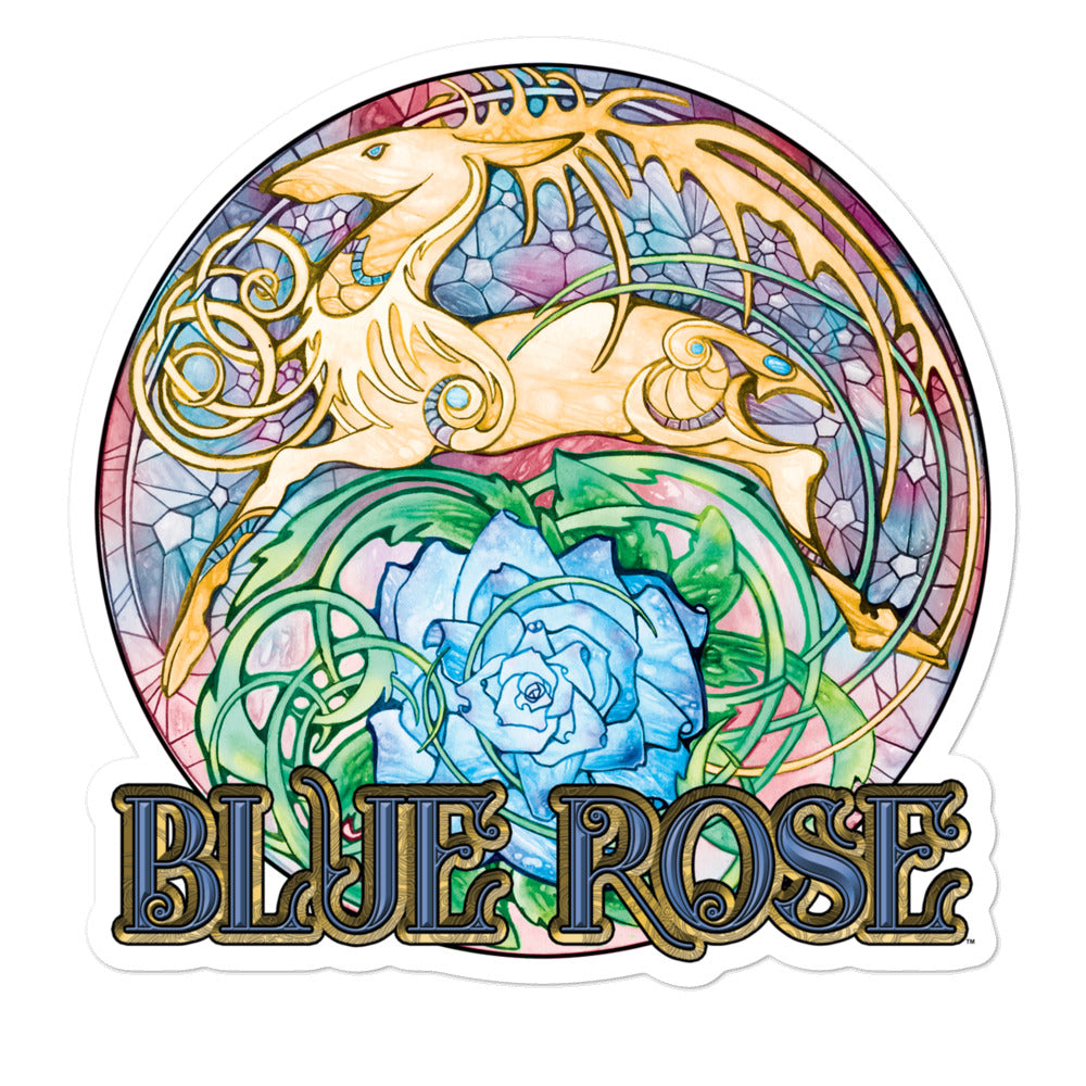 Blue Rose kiss-cut sticker