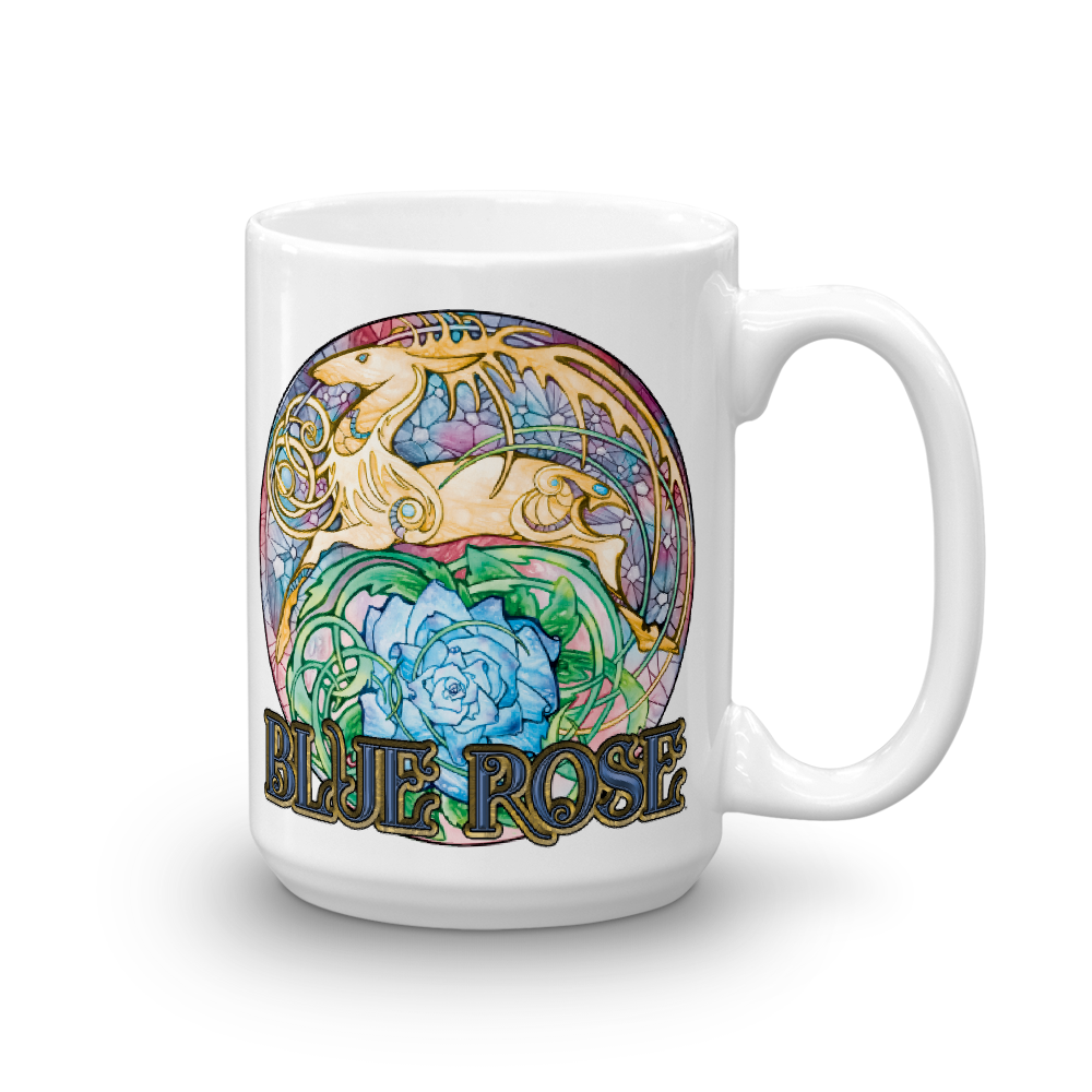 Blue Rose Hart Crest Mug