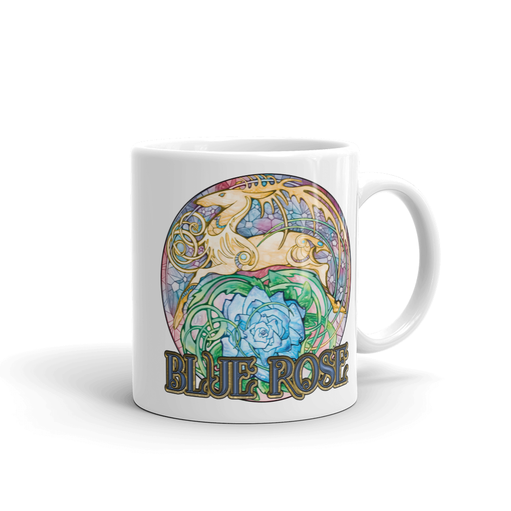 Blue Rose Hart Crest Mug