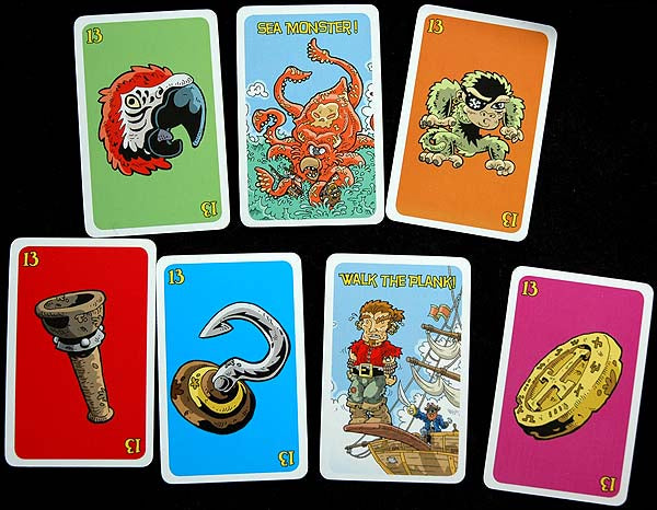 Photo of some actual Walk the Plank cards.